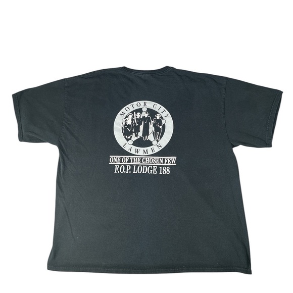 Frat. Order Police Motor City Wyatt Earp Black T-shirt Sz 2XL - Picture 4 of 5